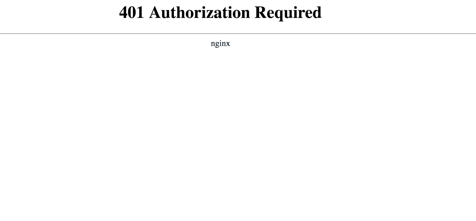 Error 401 Authorization request