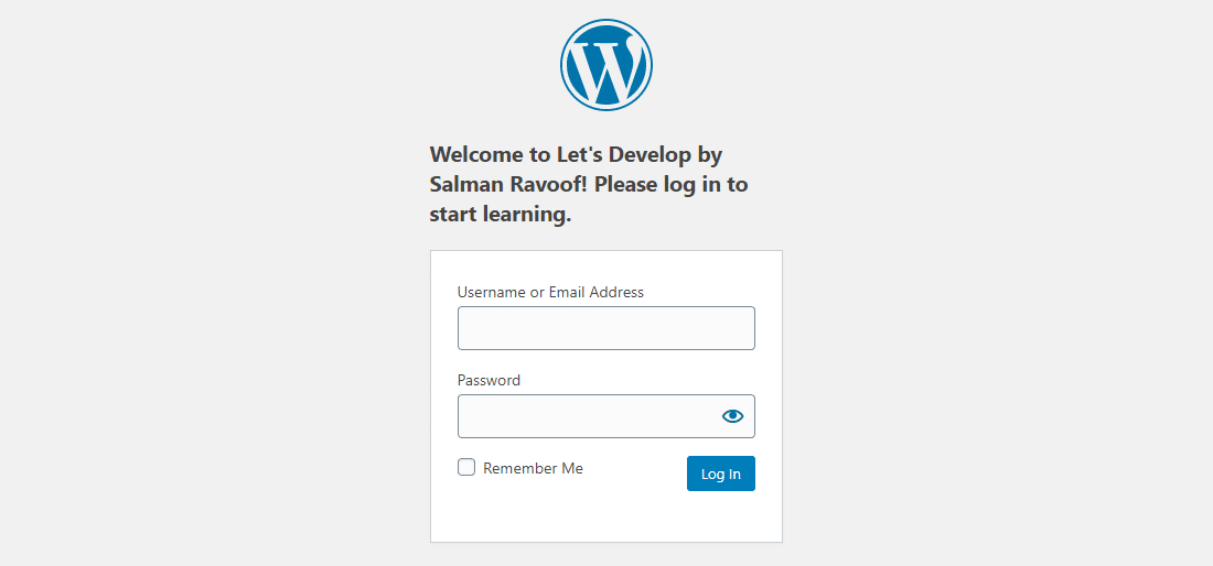 Showing a custom login message above the login form box