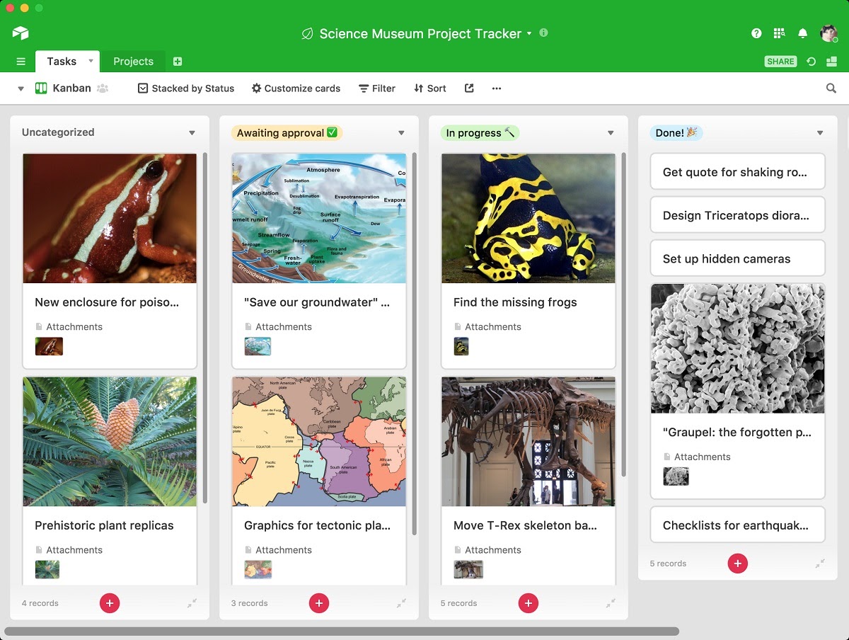 airtable kanban view