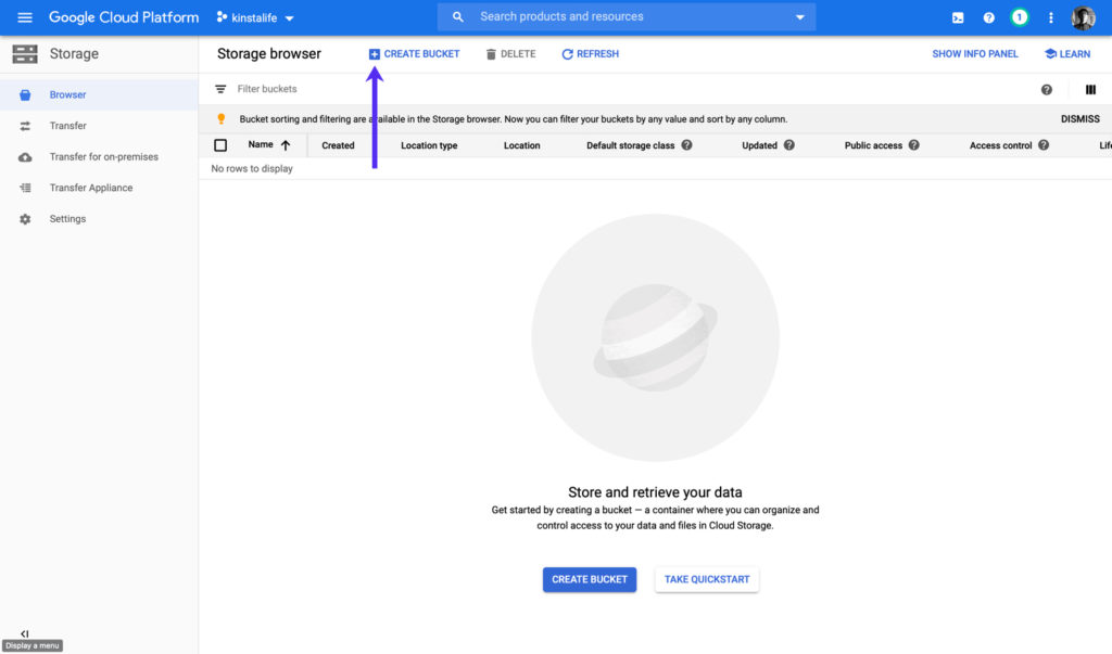 How To Set Up a Google Cloud Storage Bucket for External Backups