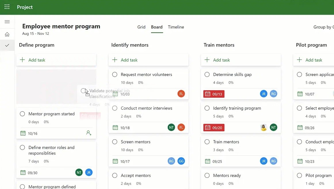 microsoft project board view