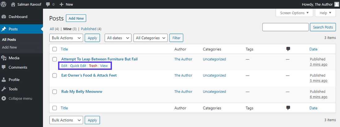 Authors are allowed to delete their published posts by default