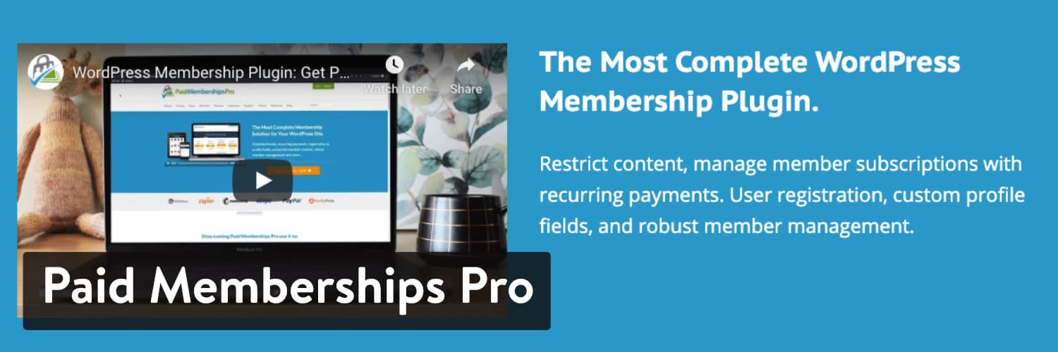 Plugin WordPress Paid Memberships Pro