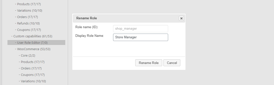 Rename the 'Role Display Name' easily