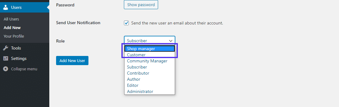 WooCommerce adds its own user roles