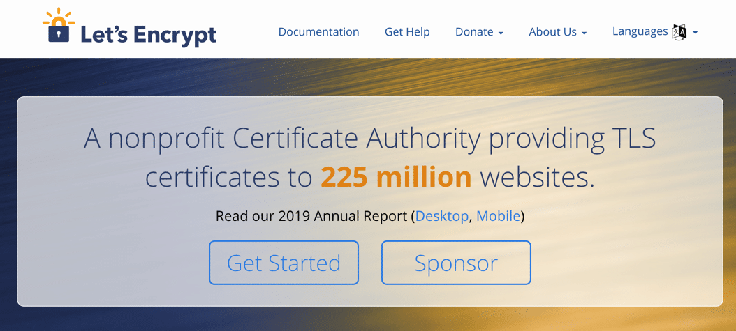 Let's Encrypt home page