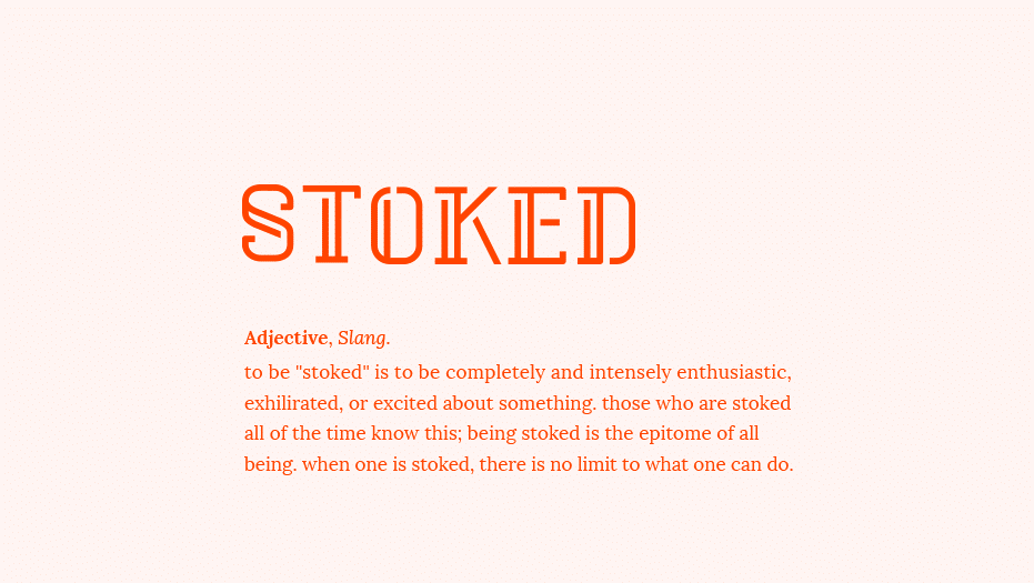 Modern fonts: stoked