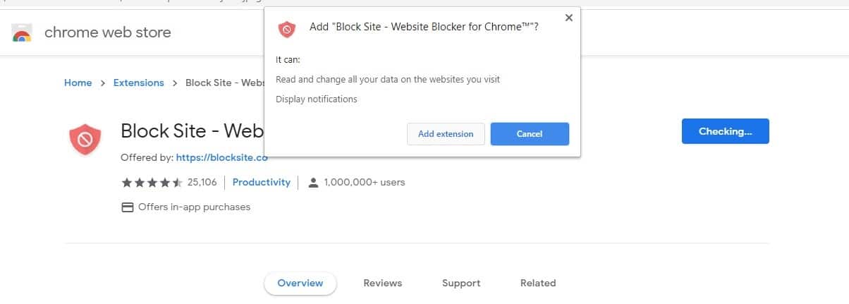 website blocker extension chrome