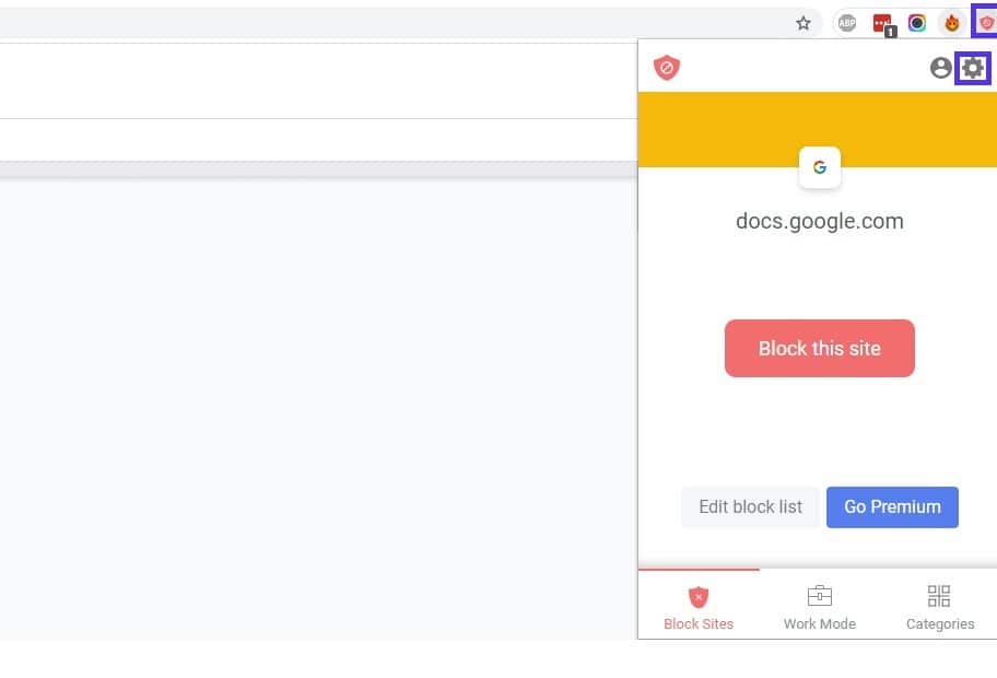 block sites settings