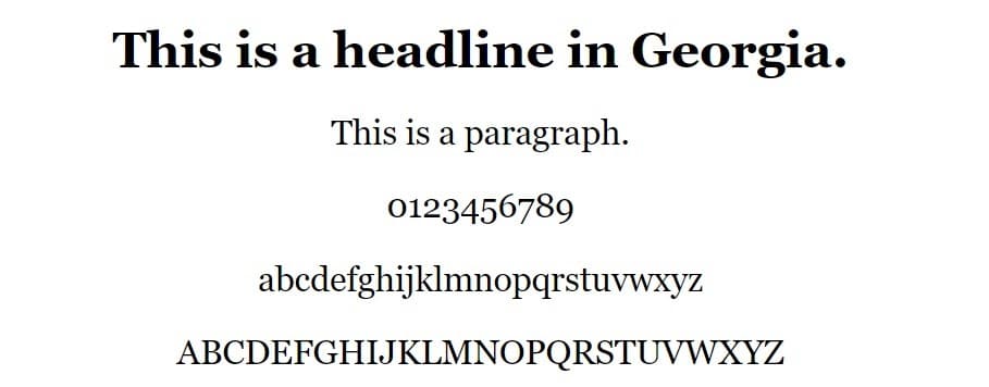 georgia font