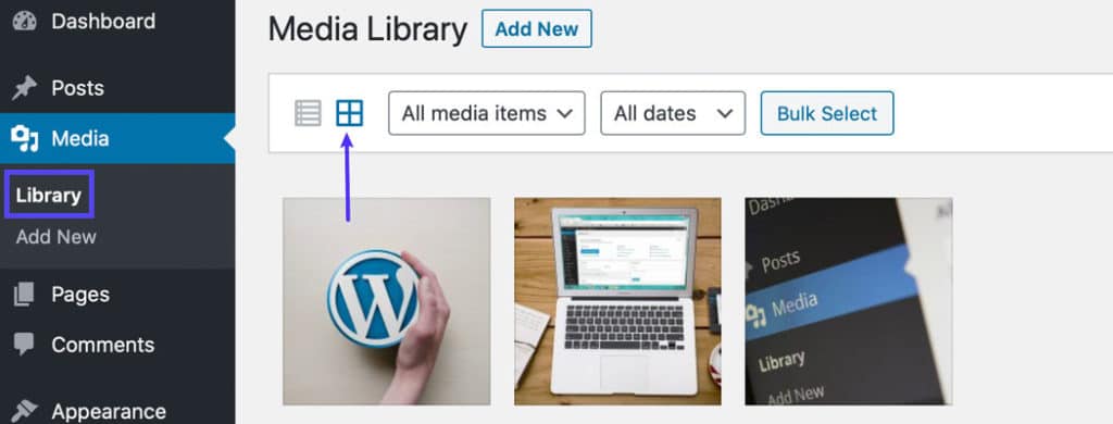 The WordPress Media Library - regenerate thumbnails