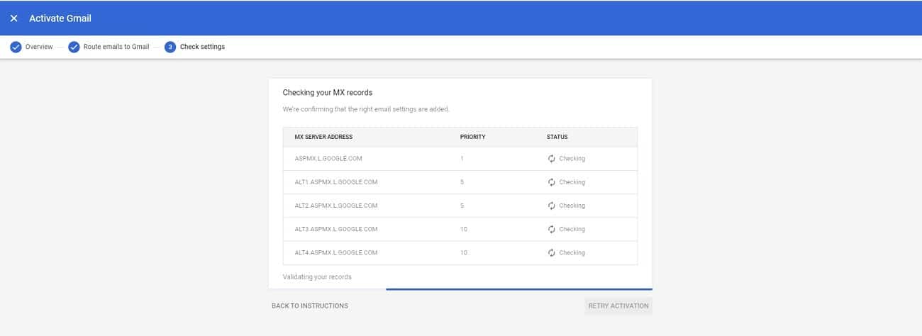 Aktivering af Gmail i Google Workspace