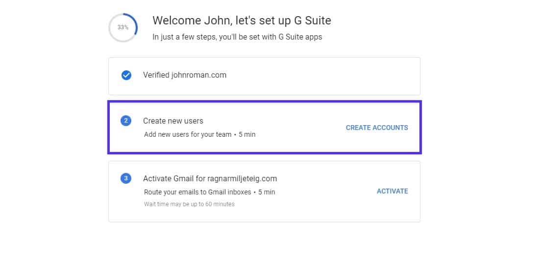 Creating new Google Workspace users