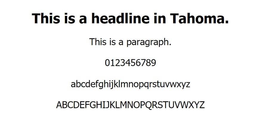 Download Tahoma Font