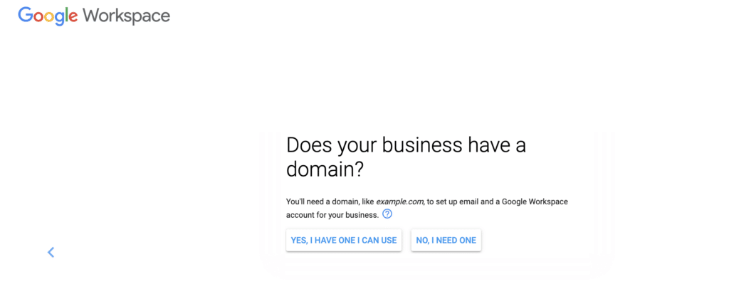 Google Workspace domain