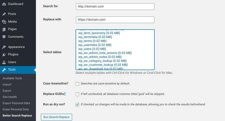 Better shop search replace