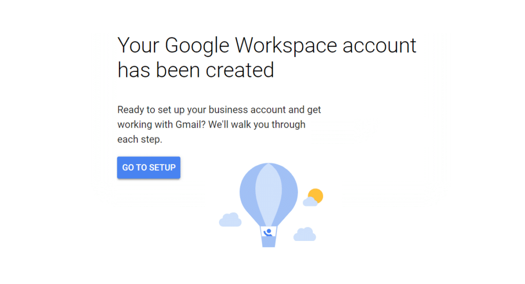 Your Google Workspace Account Has Been Created