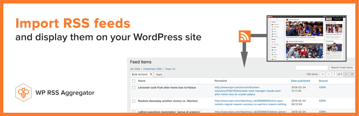 WP RSS Aggregator plugin