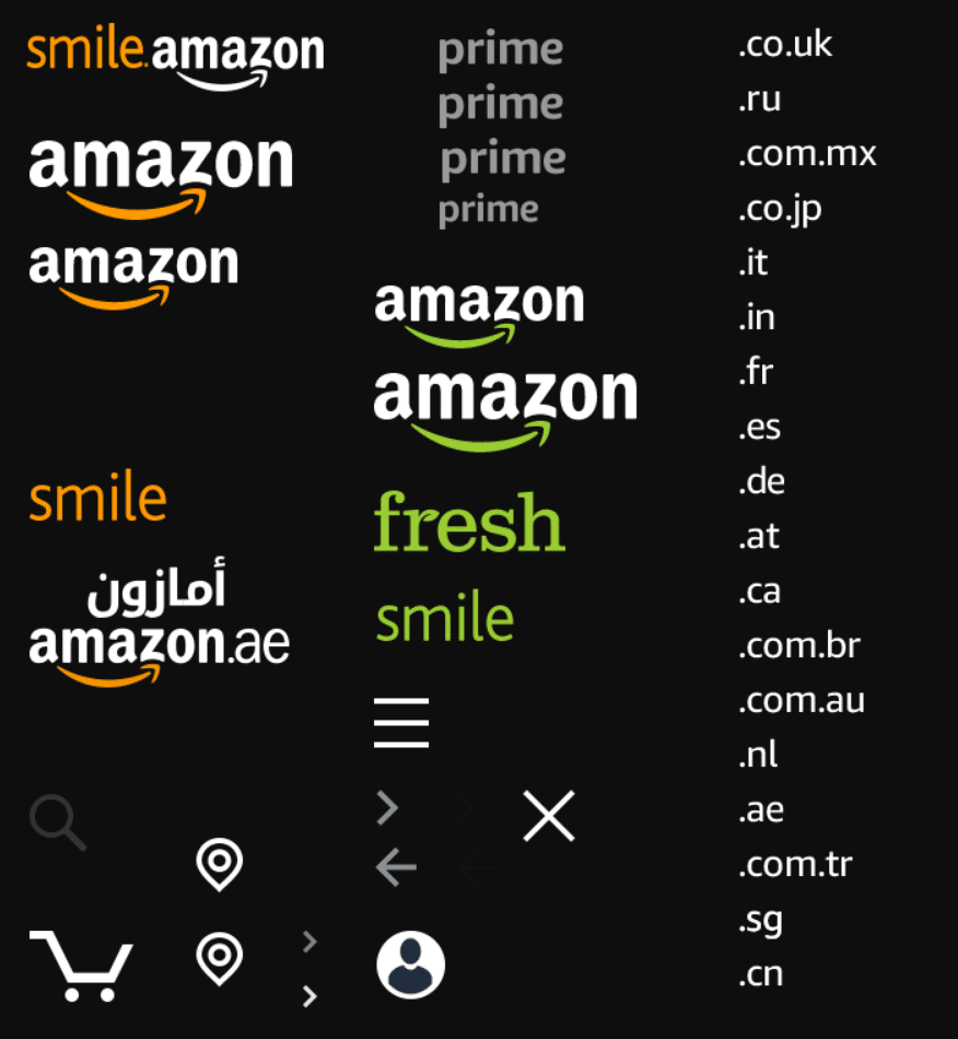 Un esempio di CSS Sprites da Amazon. Si usano i CSS per 