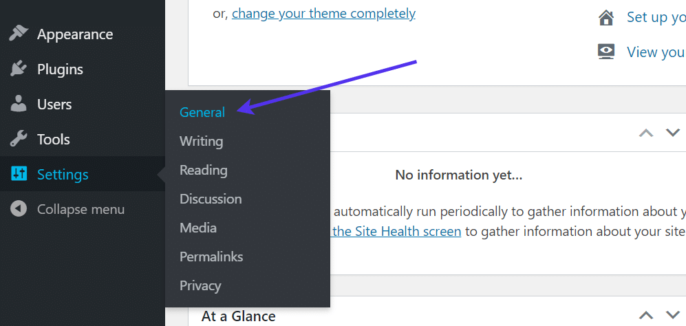 settings and general tabs - WordPress Registration Form