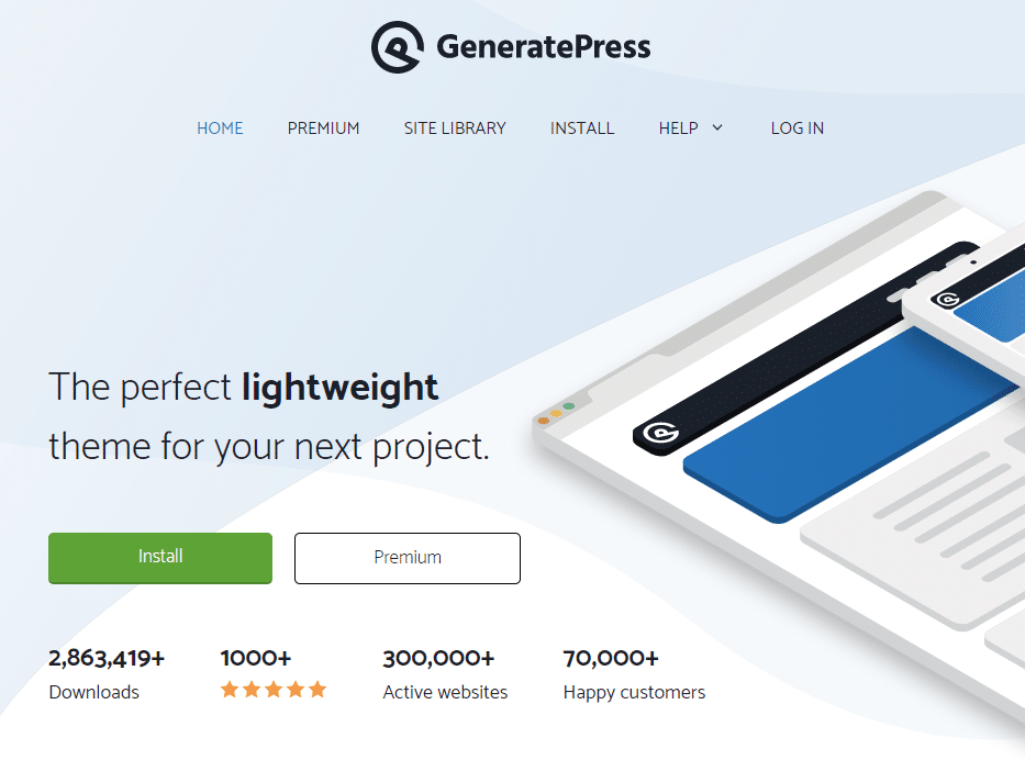 GeneratePress - El tema de WooCommerce más rápido