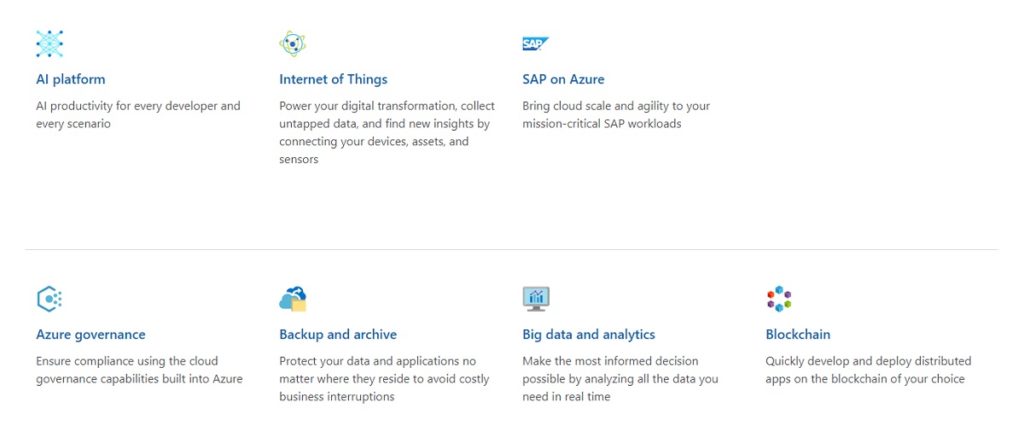 Microsoft Azure-erbjudanden