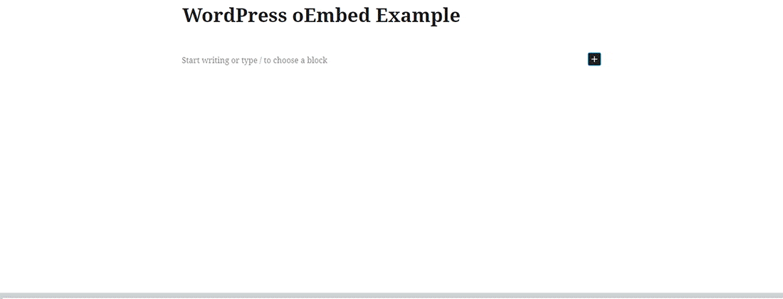 Embedding content with just a URL in WordPress