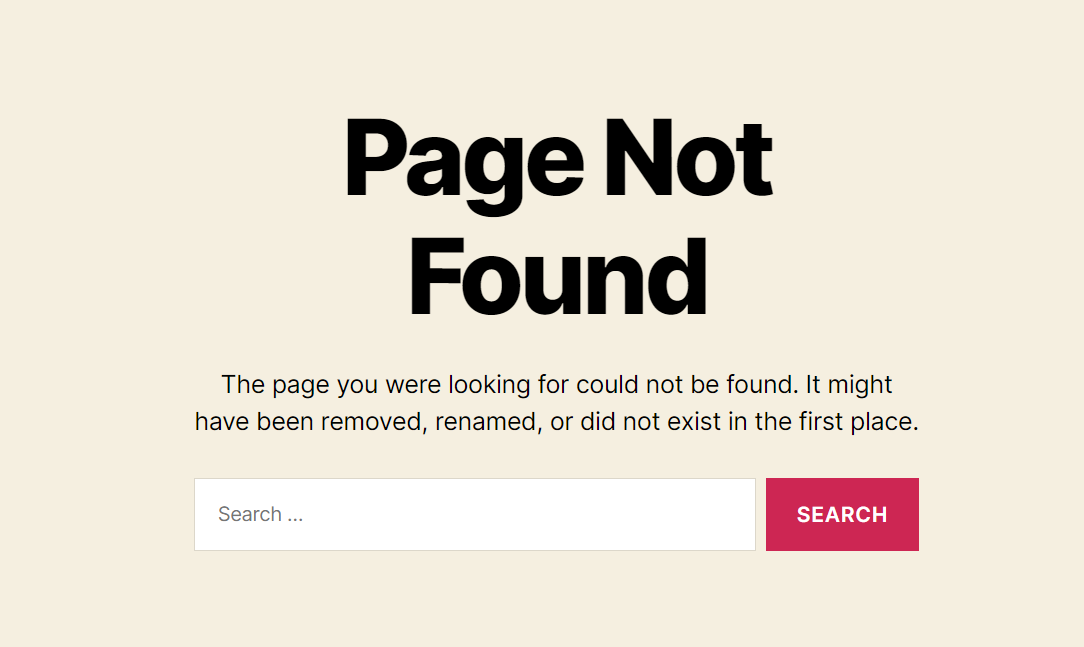 page not found