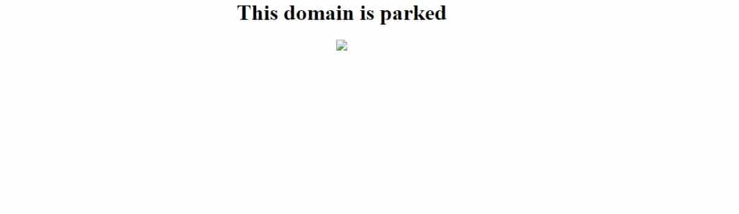 parked domain notice example