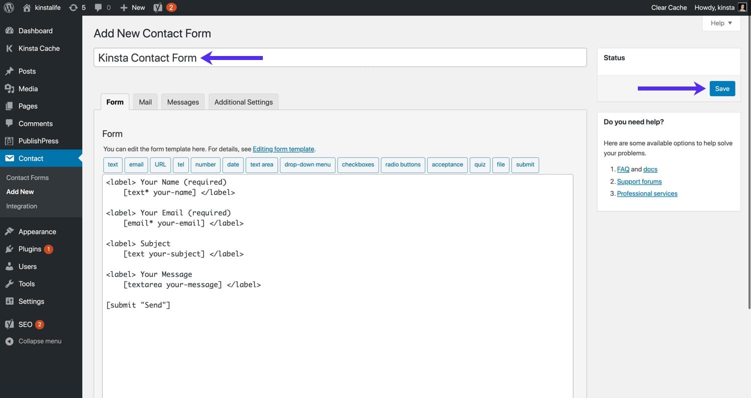 How To Configure Contact Form 7 For Your WordPress Site