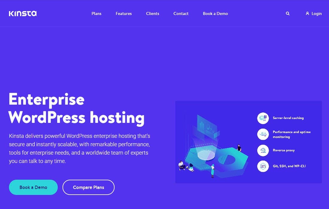 Kinsta tilbyder kraftfuld Enterprise WordPress-hosting