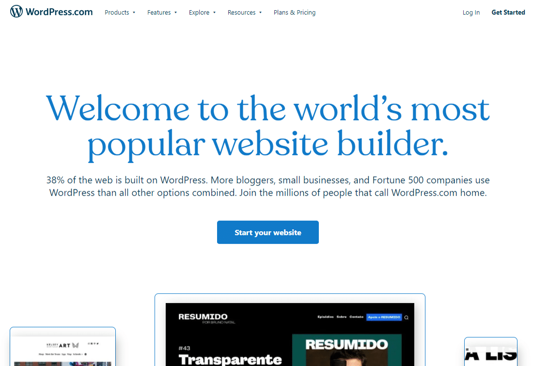 WordPress.com er et populært eksempel på WPaaS