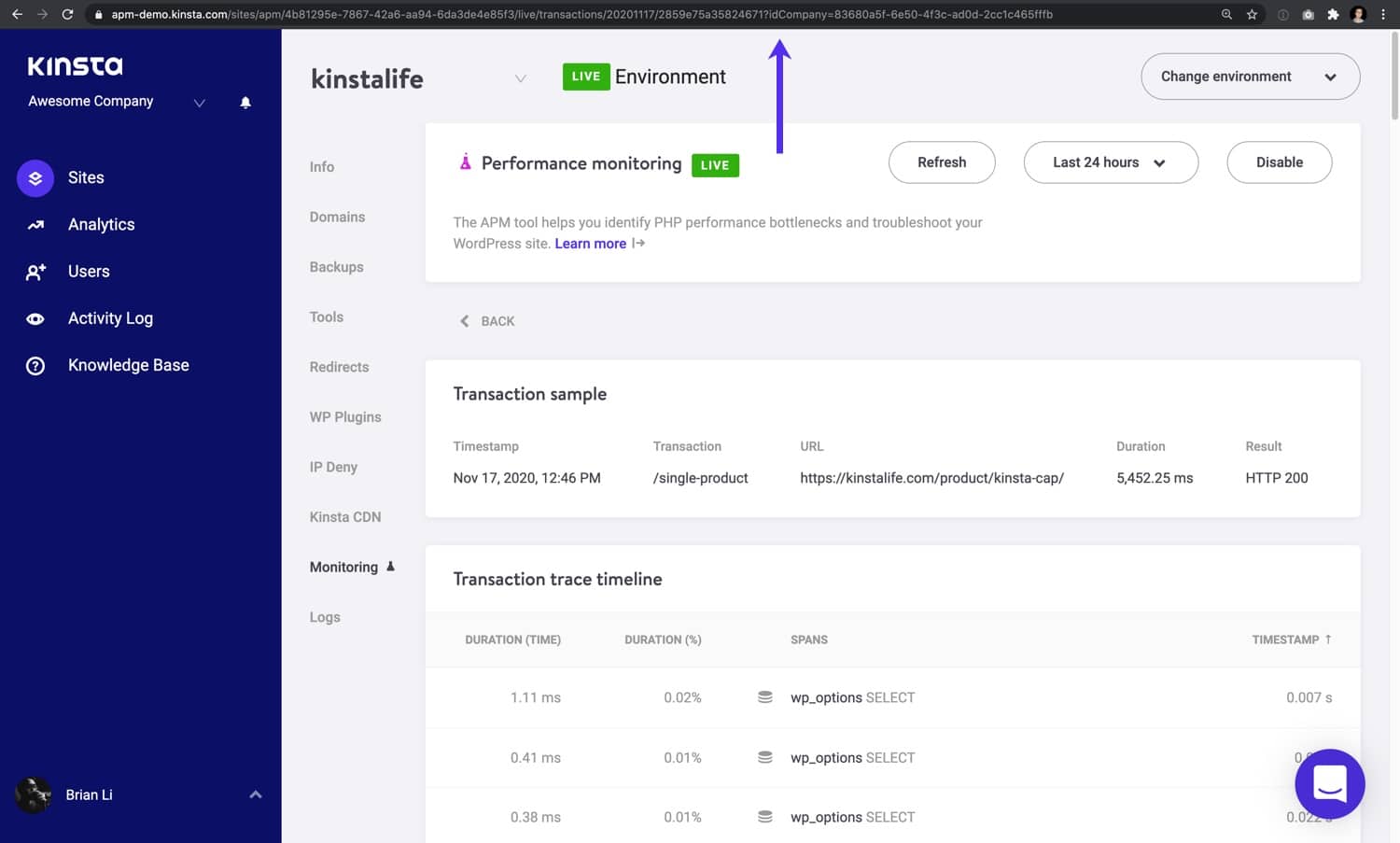 Permalink transactie-sample.