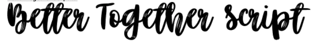 Better Together Script Font. Image source: dafont.com