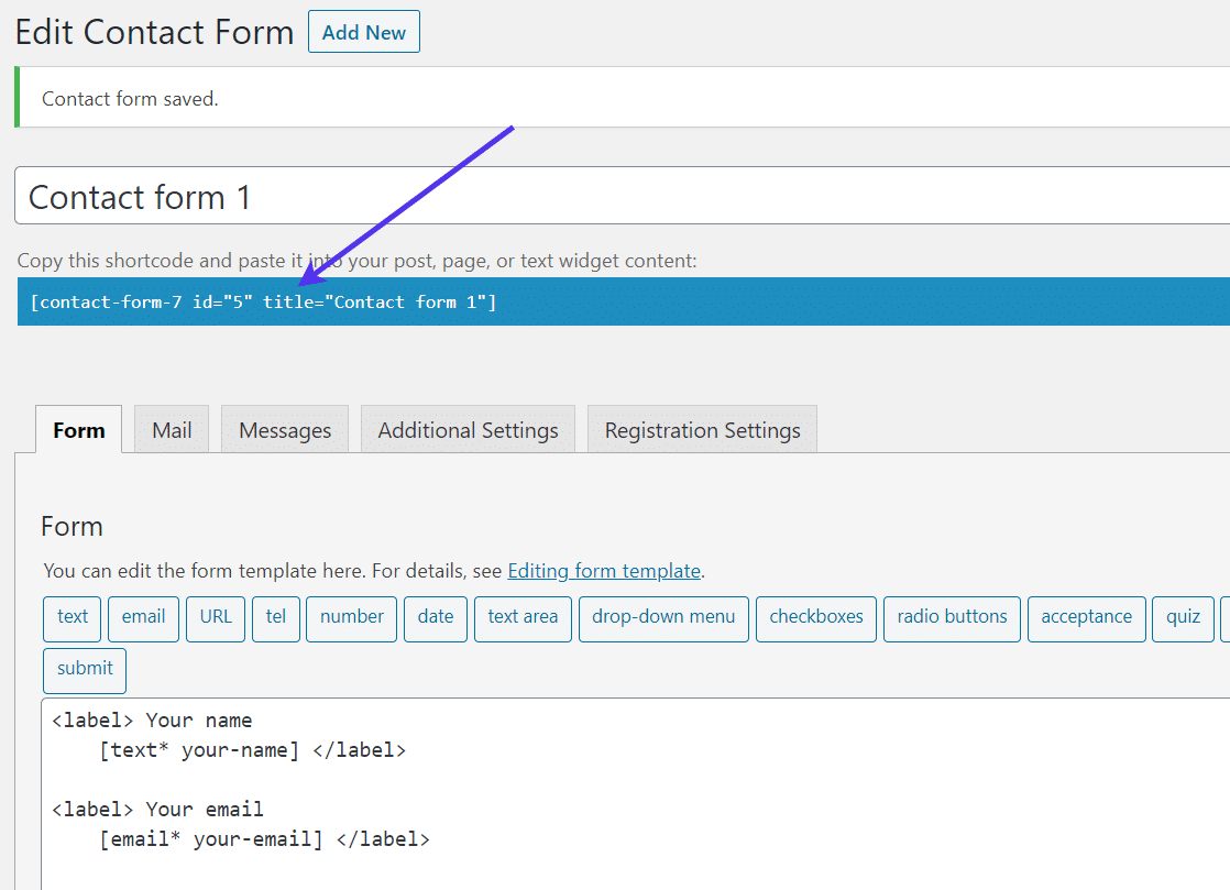 CF shortcode