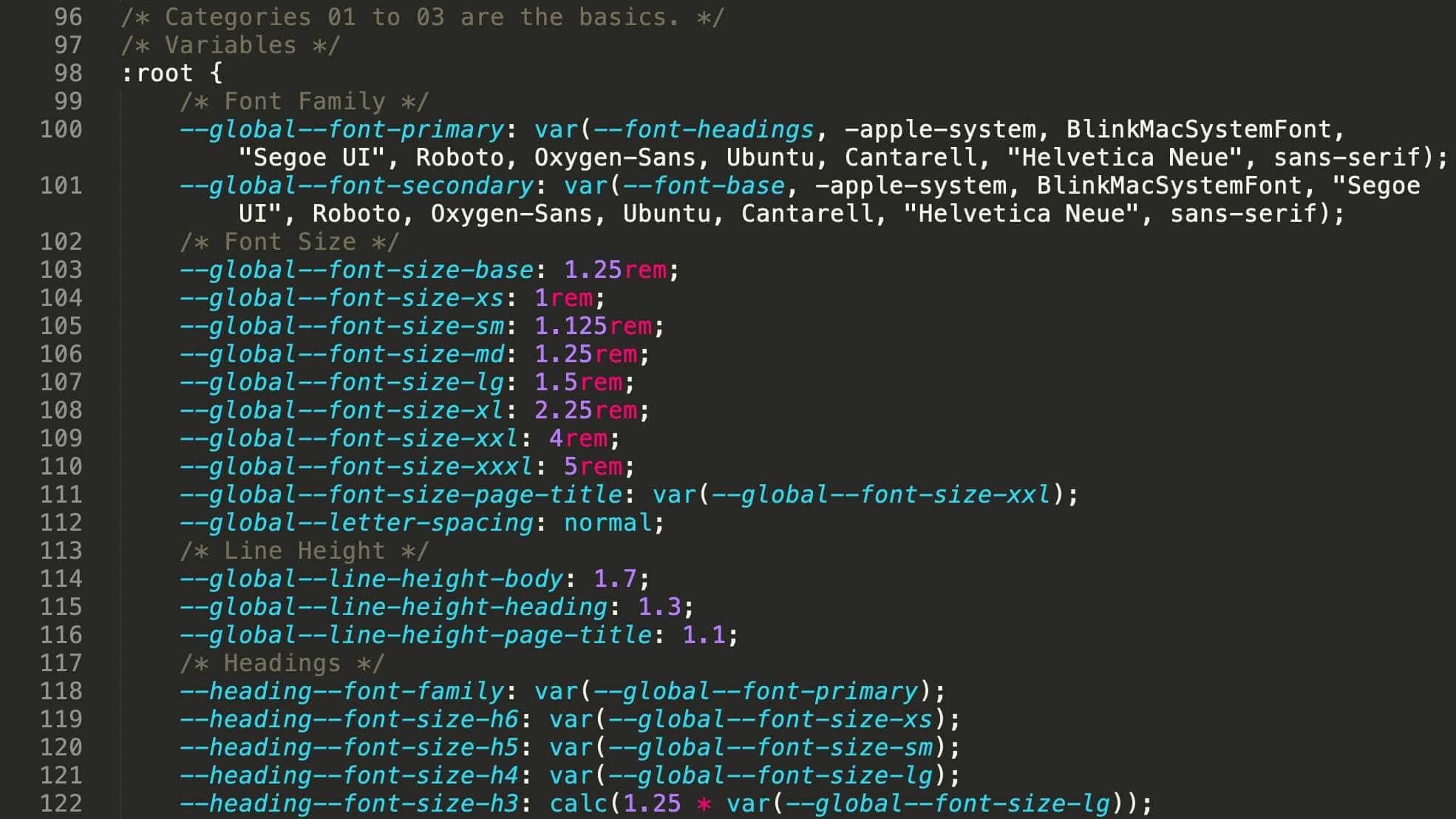 Propriétés personnalisées du CSS dans Twenty Twenty-One