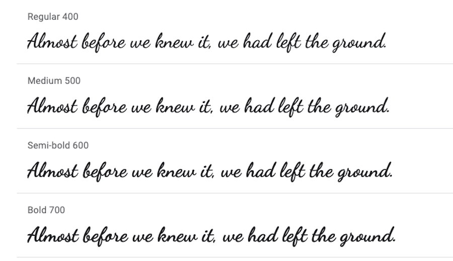 cursive handwriting fonts in word