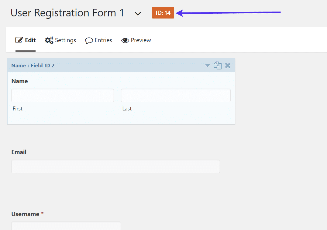 Formulärets ID-nummer