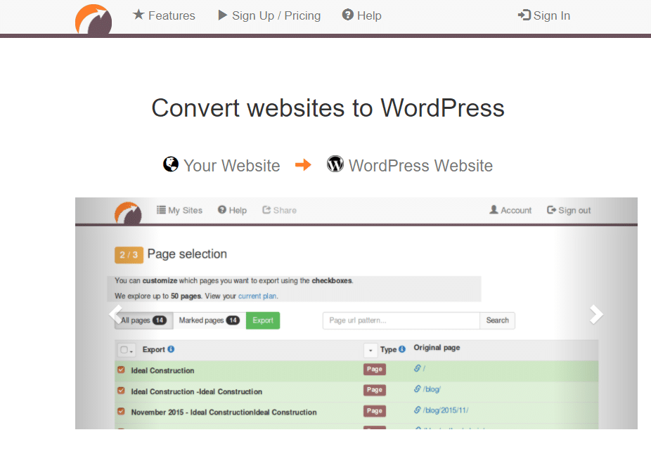 Convertitore da HTML a WordPress di ImportIntoBlog.com