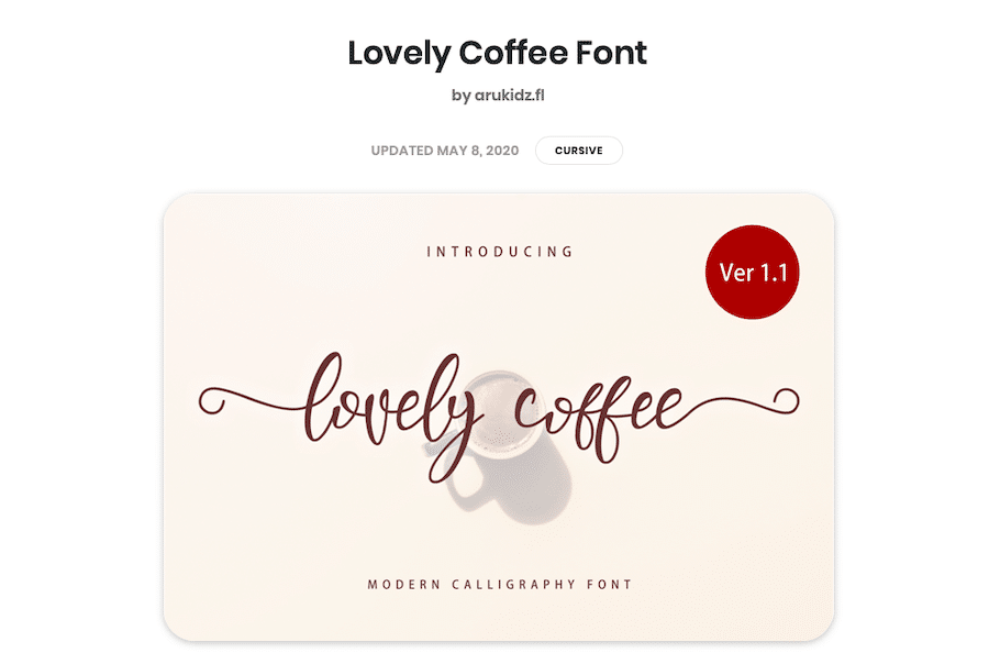 word cursive fonts