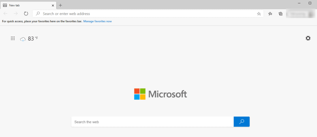 The Microsoft Edge browser.