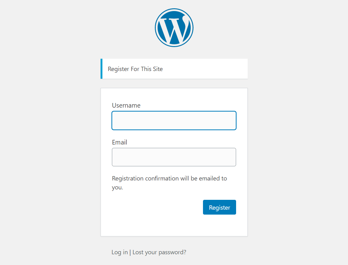 WordPress Registration Form