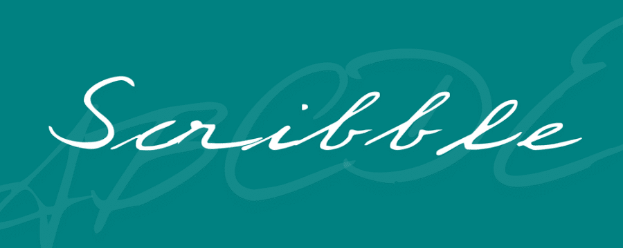 Scribble font example