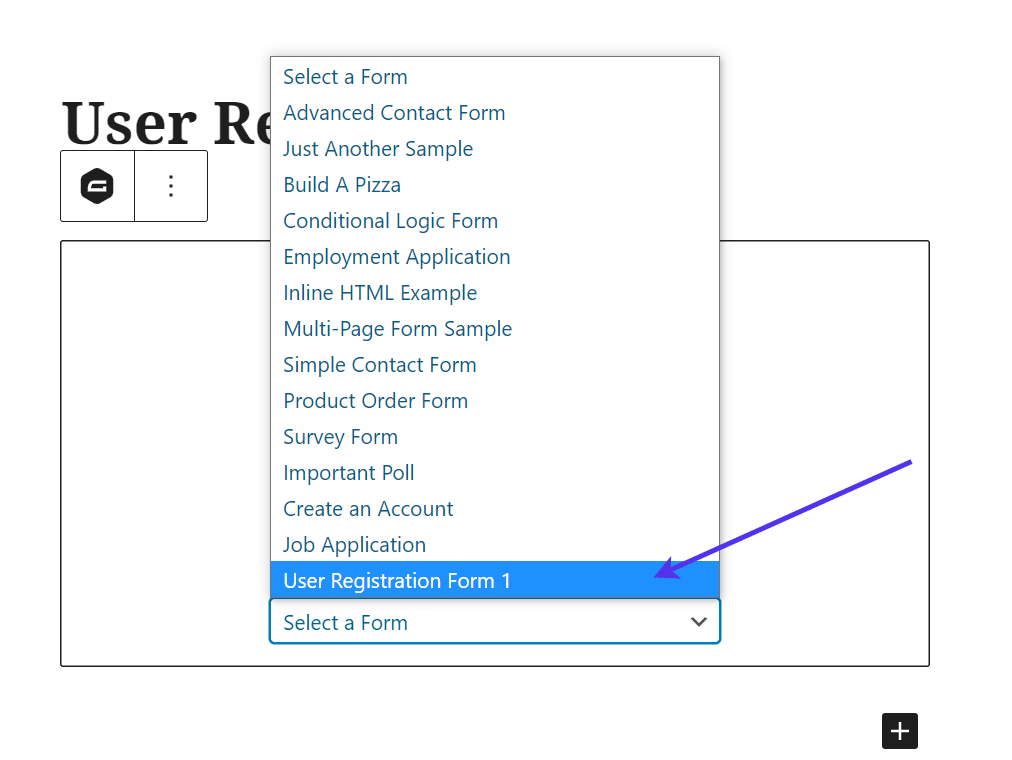 choose the right form 