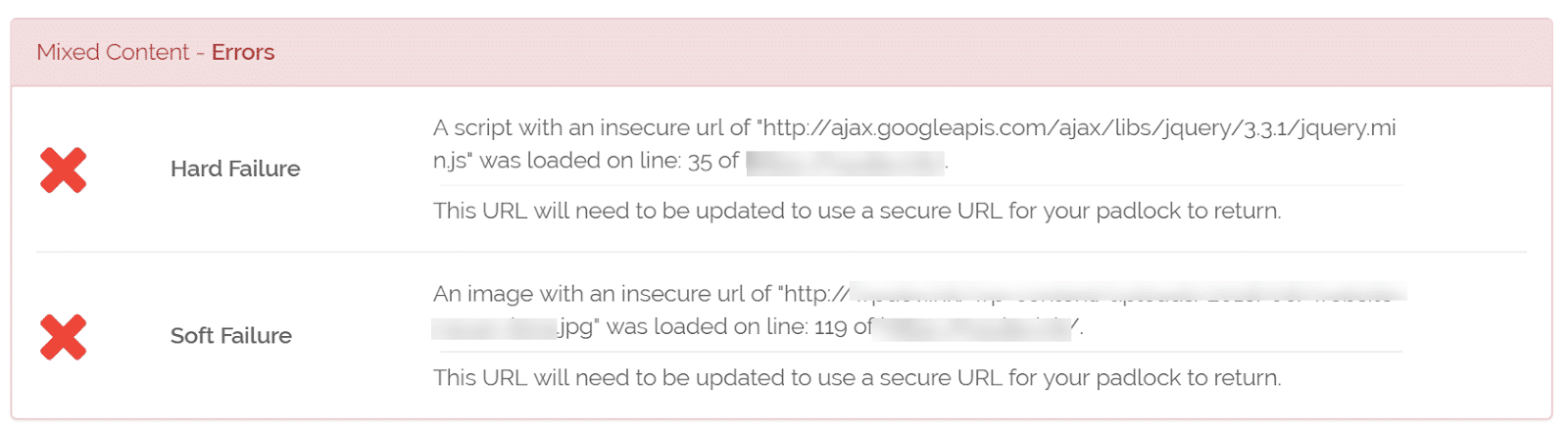 Why No Padlock overzicht van "mixed content" fouten