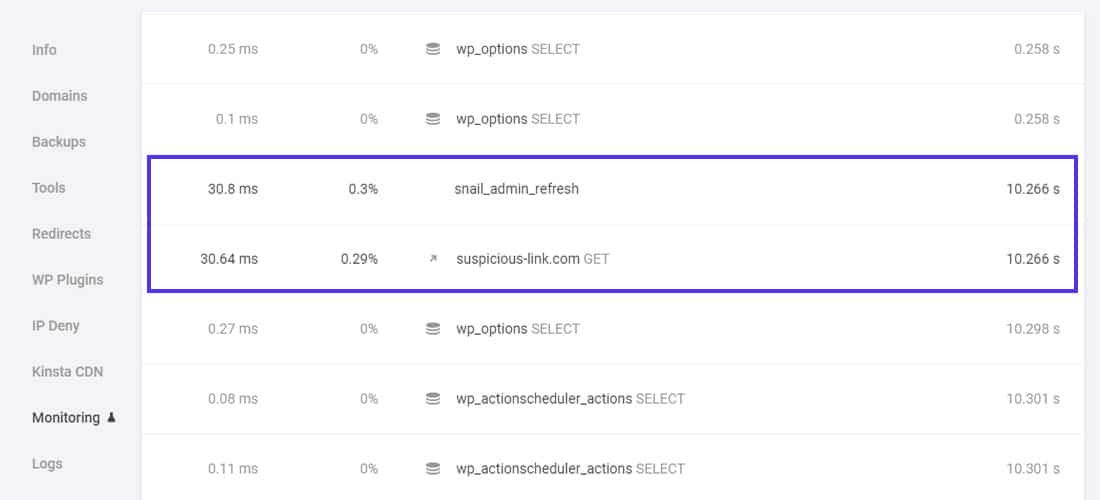 Finding the slowest spans in the transaction trace timeline