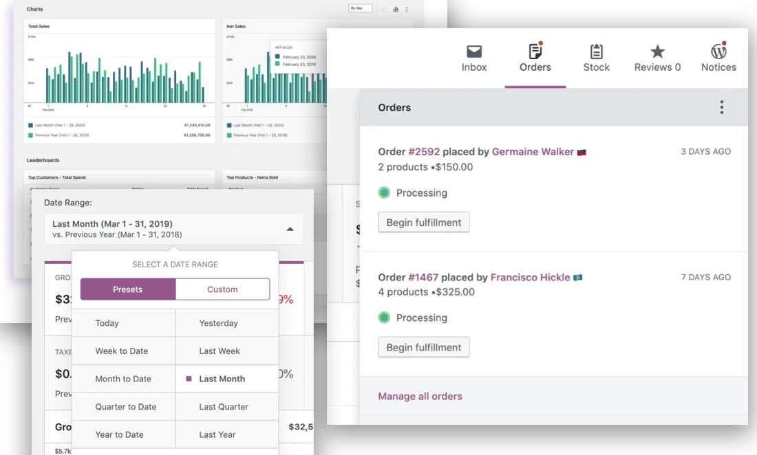 WooCommerce 4.0 a introduit un tableau de bord simplifié