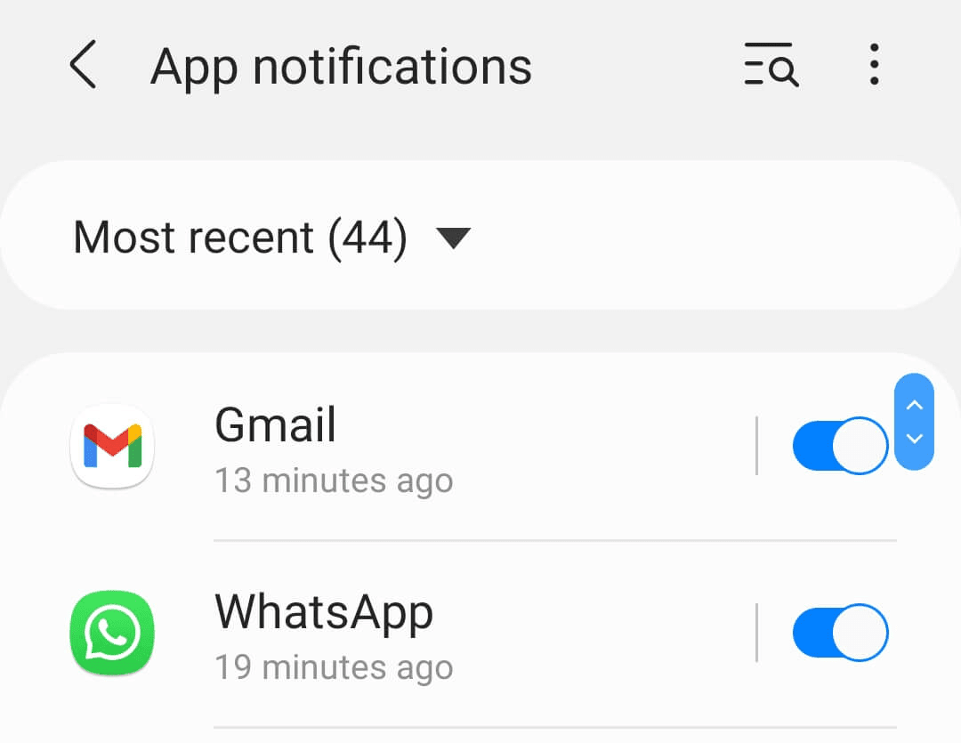 Desactivar las notificaciones de aplicaciones individuales en Android