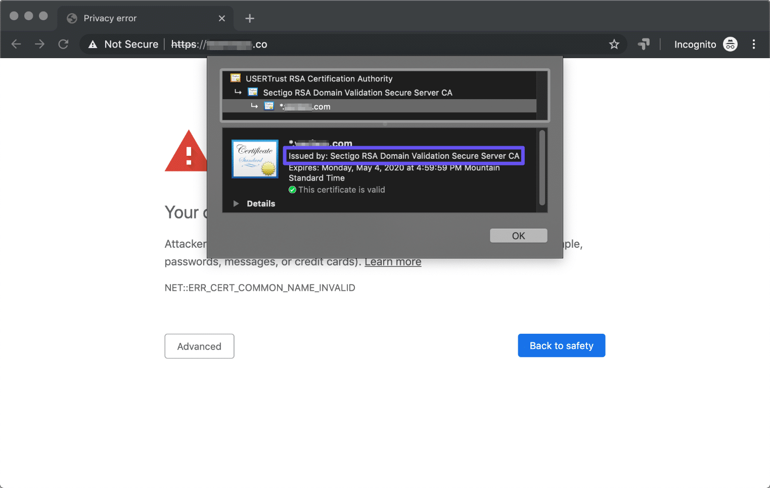 In Google Chrome de CA van een SSL certificaat controleren