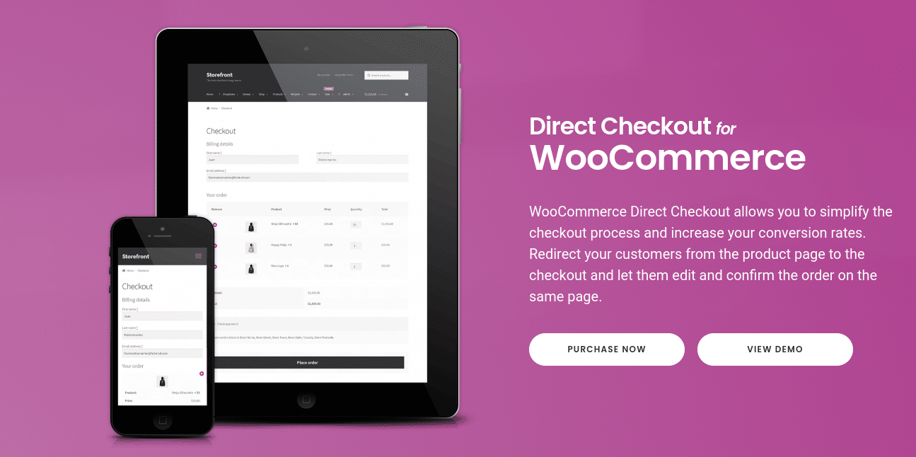 Woocommerce Direct Checkout, Skip Cart or Checkout on Same Page